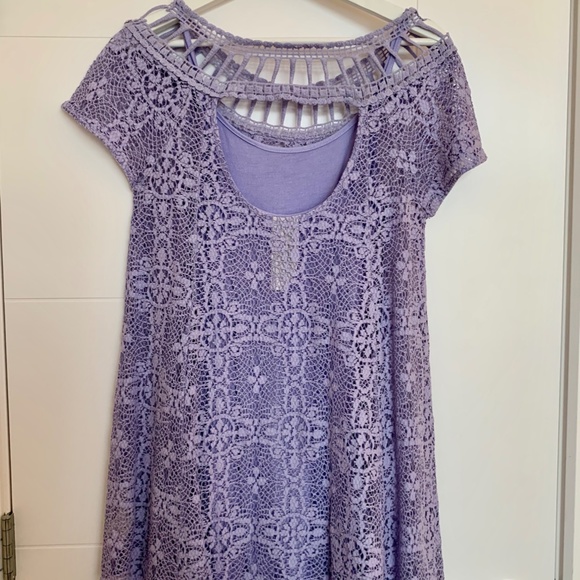 Free People Lilac Lace Dress - Picture 2 of 2
